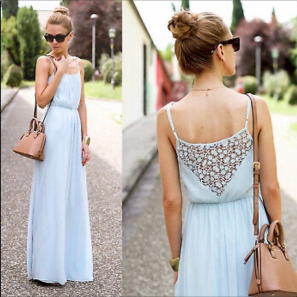 Zara Dresses & Skirts - ZARA Trafuluc maxi dress w/crochet back♥️New list!